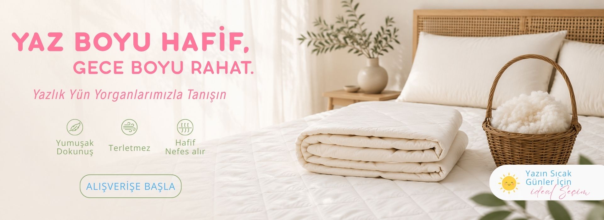 Banner yazlık yorgan