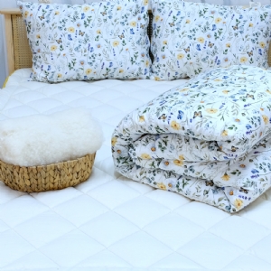 Woollyset Çift Kişilik Saten Yün Yorgan (Bahar)