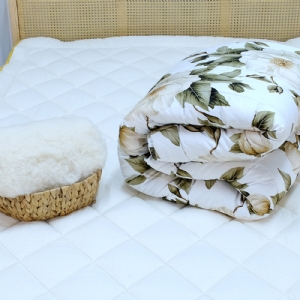 Woollyset Çift Kişilik Saten Yün Yorgan (Lilyum)